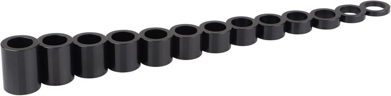 XMMT Black 13PCS Wheel Axle Spacer Kit I.D. 3/4" (0.75) - O.D. 1-1/8" (1.125) Billet Aluminum Compatible with Harley Bobbers Choppers Dyna Softail Touring Electra Glide Sportster 883 1200 - Image 5